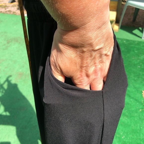 Ivanka Trump black sleeveless jumpsuit jumpsuit size large jogger look ankle - Picture 5 of 16